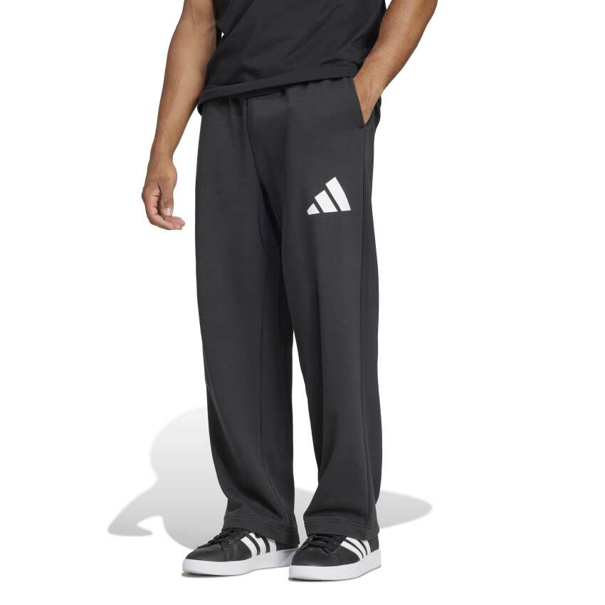 Adidas Essentials Wide Leg 3 Bar Logo Siyah Erkek Eşofman Altı - 1