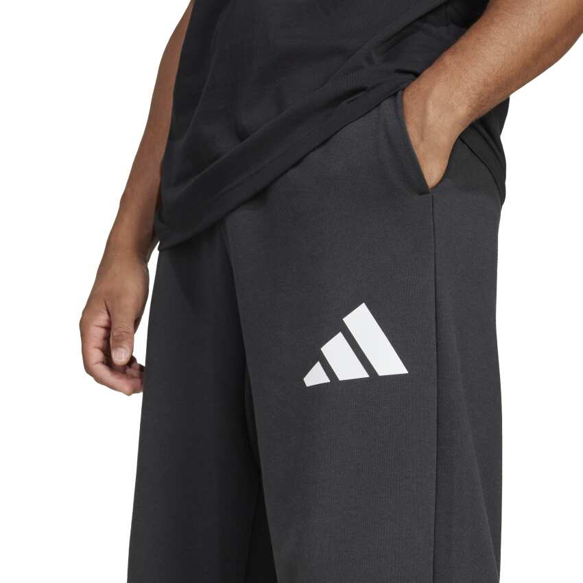 Adidas Essentials Wide Leg 3 Bar Logo Siyah Erkek Eşofman Altı - 4