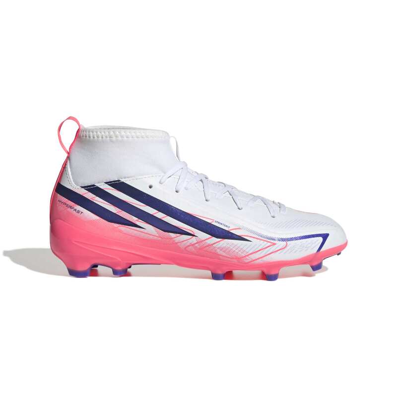 Adidas F50 Hyperfast League Mid Fg J Beyaz Çocuk Krampon - Adidas