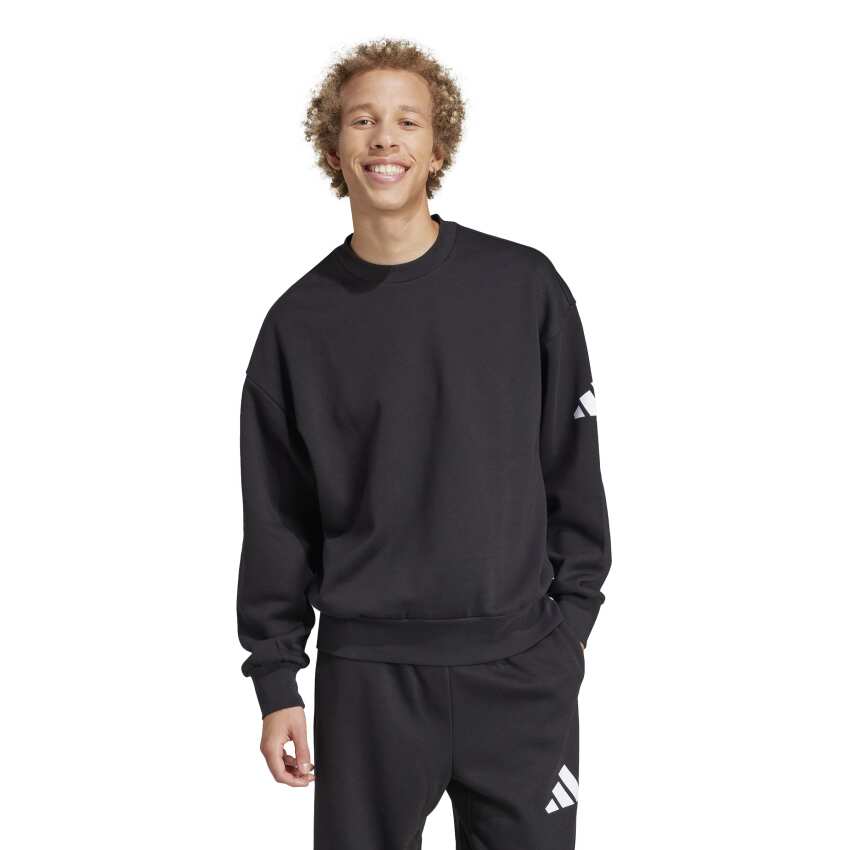 Adidas Felpa Girocollo Essentials Loose Siyah Erkek Sweatshirt - 3