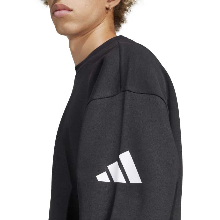 Adidas Felpa Girocollo Essentials Loose Siyah Erkek Sweatshirt - 6