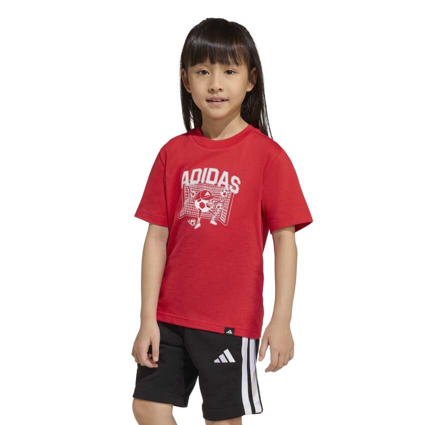 Adidas Football Graphic Kırmızı Çocuk Tshirt - 1