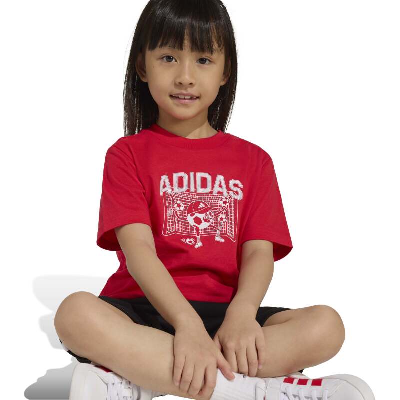 Adidas Football Graphic Kırmızı Çocuk Tshirt - 4