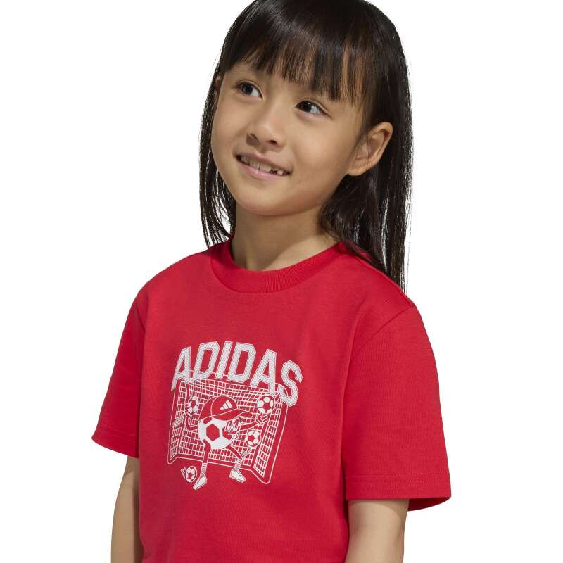 Adidas Football Graphic Kırmızı Çocuk Tshirt - 5
