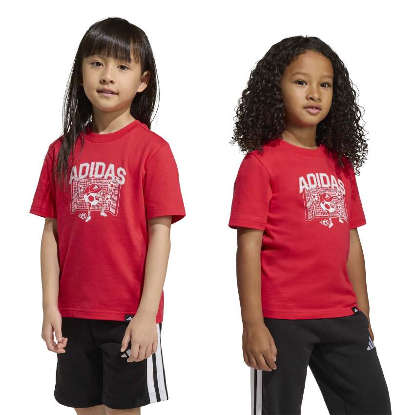 Adidas Football Graphic Kırmızı Çocuk Tshirt - 7