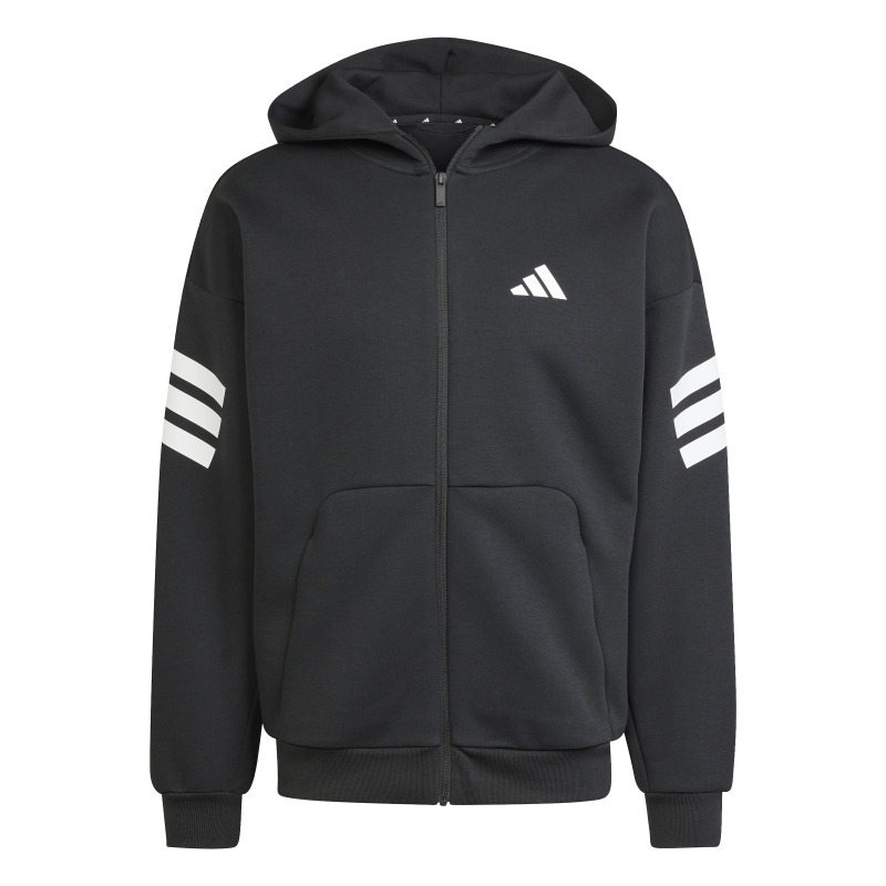 Adidas Future Icons 3-Stripes Full-Zip Siyah Erkek Sweatshirt - 6