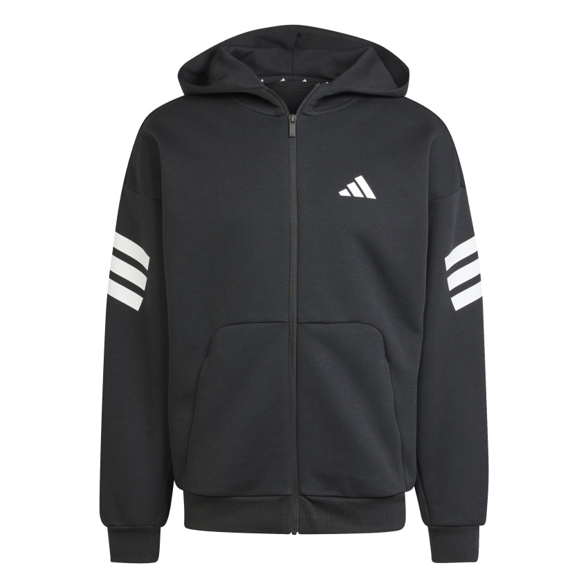 Adidas Future Icons 3-Stripes Full-Zip Siyah Erkek Sweatshirt - 6