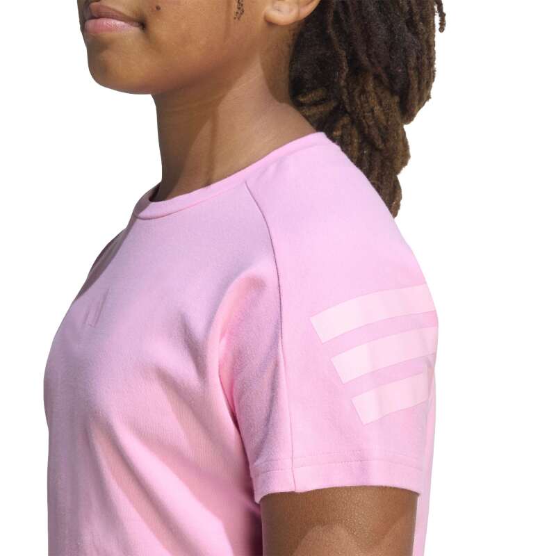 Adidas Future Icons 3-Stripes Pembe Çocuk Tshirt - 6