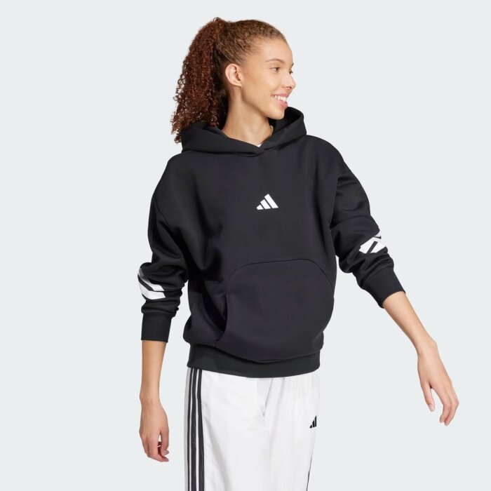Adidas Future Icons 3 Stripes Siyah Kadın Sweatshirt - 3