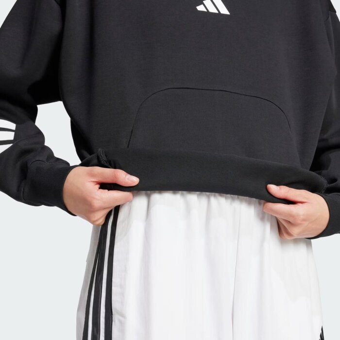 Adidas Future Icons 3 Stripes Siyah Kadın Sweatshirt - 5