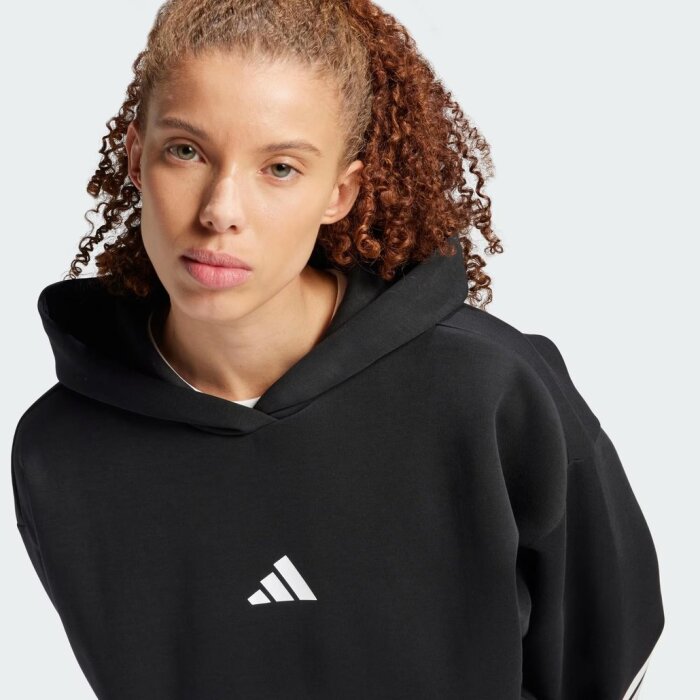 Adidas Future Icons 3 Stripes Siyah Kadın Sweatshirt - 6