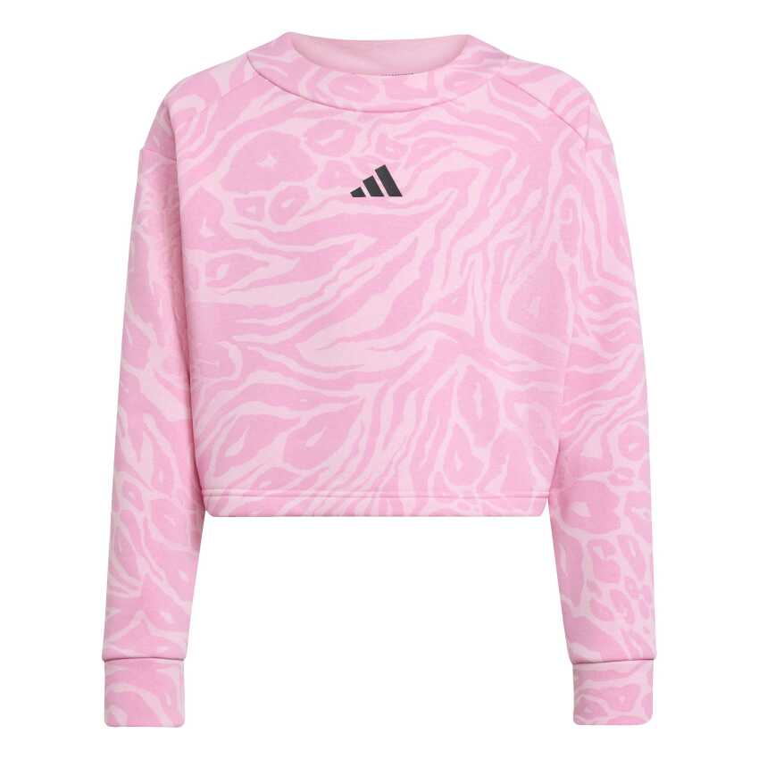Adidas Future Icons Cropped Pembe Çocuk Sweatshirt - 1