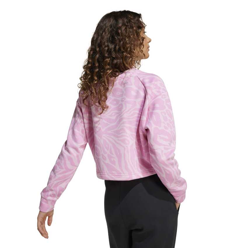 Adidas Future Icons Cropped Pembe Çocuk Sweatshirt - 2