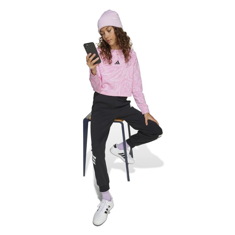 Adidas Future Icons Cropped Pembe Çocuk Sweatshirt - 3