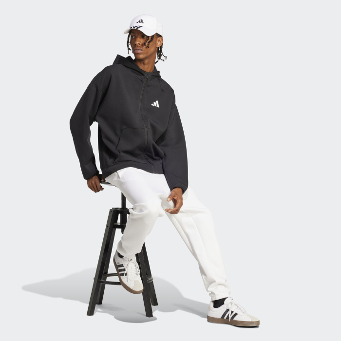 Adidas Future Icons Small Logo Full-Zip Siyah Erkek Sweatshirt - 3