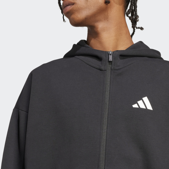 Adidas Future Icons Small Logo Full-Zip Siyah Erkek Sweatshirt - 4