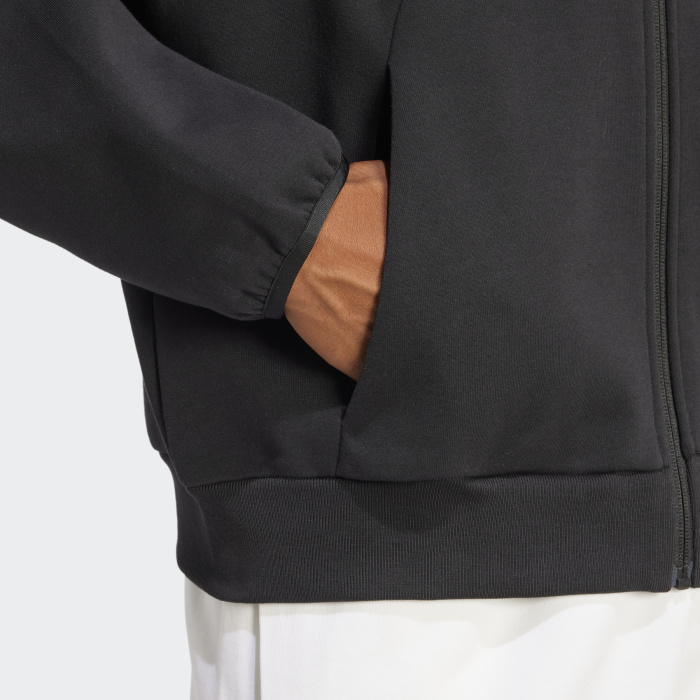Adidas Future Icons Small Logo Full-Zip Siyah Erkek Sweatshirt - 5