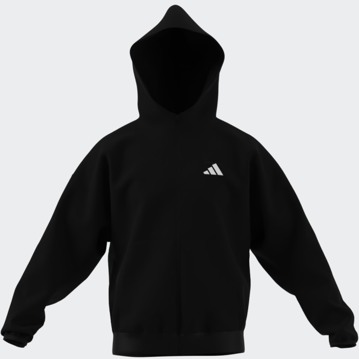 Adidas Future Icons Small Logo Full-Zip Siyah Erkek Sweatshirt - 7