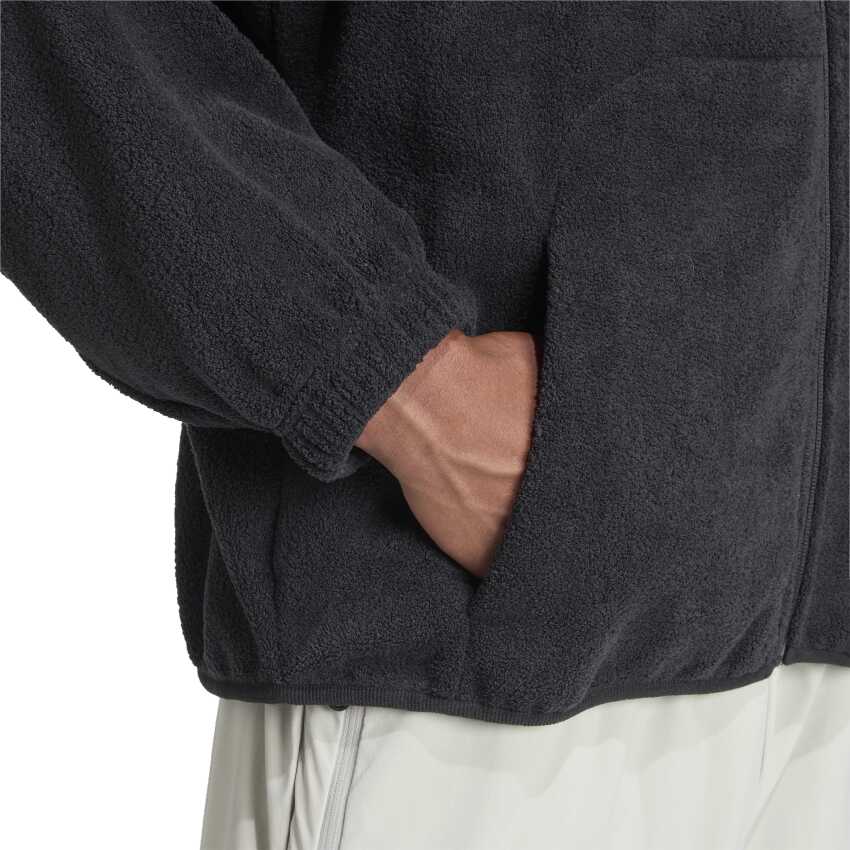 Adidas Future Icons Small Logo Low Pile Fleece Full-Zip Siyah Erkek Sweatshirt - 6