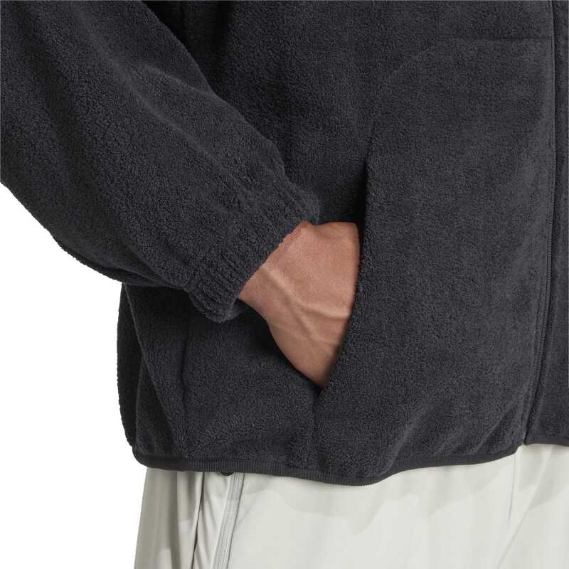 Adidas Future Icons Small Logo Low Pile Fleece Full-Zip Siyah Erkek Sweatshirt - 6