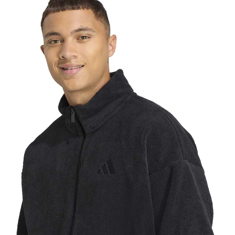 Adidas Future Icons Small Logo Low Pile Siyah Erkek Eşofman Üstü - 4