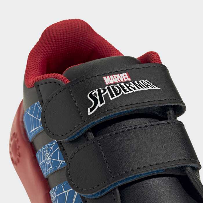 Adidas Grand Court Spider-Man Siyah Çocuk Günlük Ayakkabı - 8