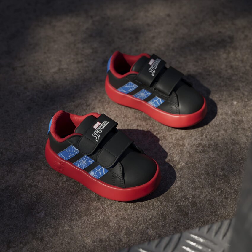 Adidas Grand Court Spider-Man Siyah Çocuk Günlük Ayakkabı - 12