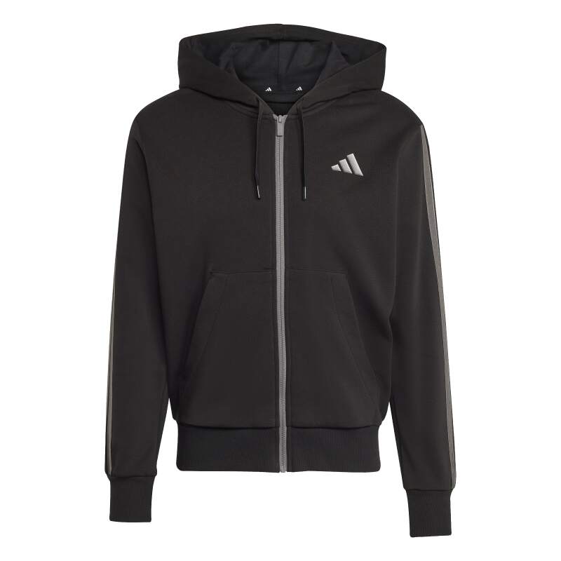 Adidas Holiday 3-Stripes Full-Zip Siyah Erkek Sweatshirt - 4