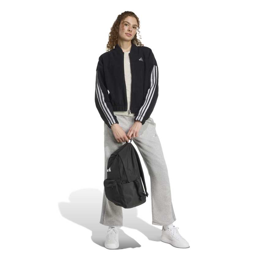 Adidas Holiday High Pile Fleece Full-Zip Siyah Kadın Sweatshirt - 5