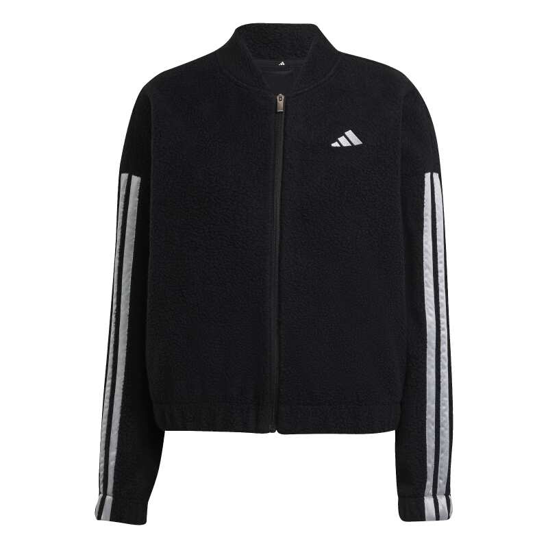 Adidas Holiday High Pile Fleece Full-Zip Siyah Kadın Sweatshirt - 5