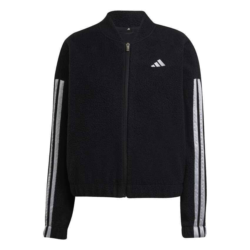Adidas Holiday High Pile Fleece Full-Zip Siyah Kadın Sweatshirt - 5
