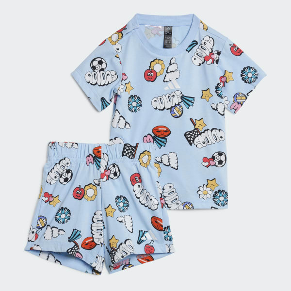 Adidas I Fun Aop Set Çocuk Şort Tshirt Takım - 1