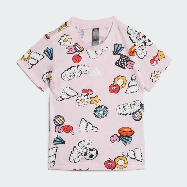 Adidas I Fun Aop Set Çocuk Şort Tshirt Takım - 2