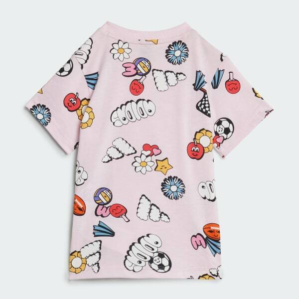 Adidas I Fun Aop Set Çocuk Şort Tshirt Takım - 3