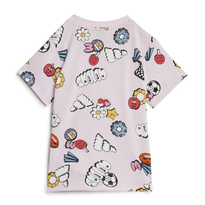 Adidas Seasonal Essentials Fun Allover Print Çocuk Şort Tshirt Takım - 6