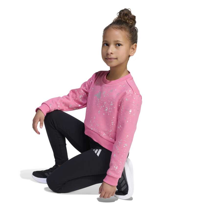 Adidas Lg Glam Set Pembe Çocuk Eşofman Takımı - 5
