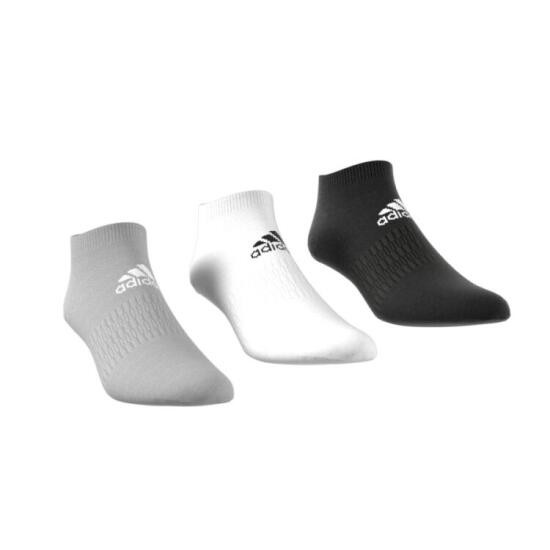 Adidas LIGHT LOW 3PP Gri-Beyaz-Siyah Erkek Çorap - 4