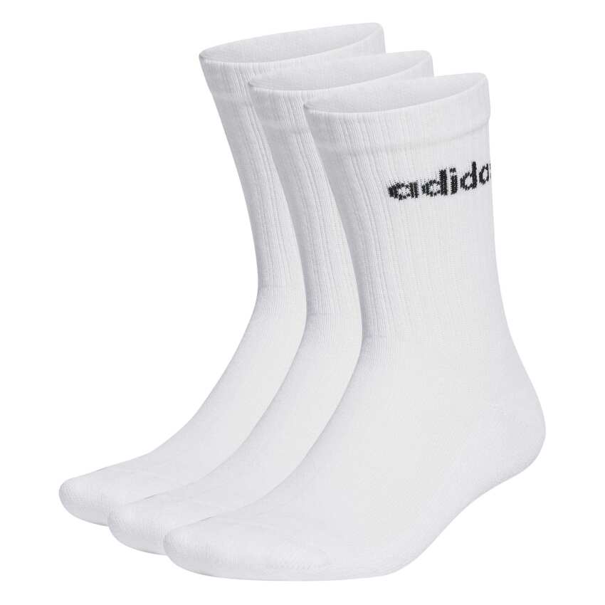 Adidas Linear Crew Yastıklamalı Beyaz Unisex Çorap - 1
