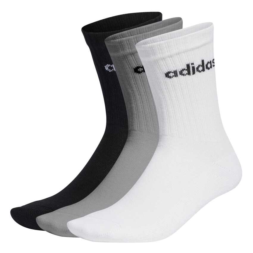 Adidas Linear Crew Yastıklamalı Gri Unisex Çorap - 1