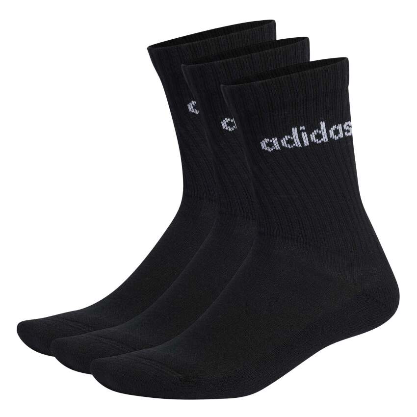 Adidas Linear Crew Yastıklamalı Siyah Unisex Çorap - 1