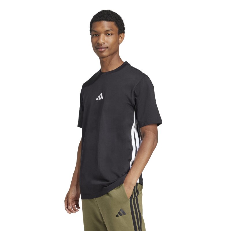 Adidas Essentials 3-Stripes Single Jersey Erkek Tshirt - 1