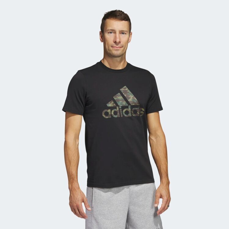 Adidas M CAMO G T SİYAH Erkek Tshirt - 1