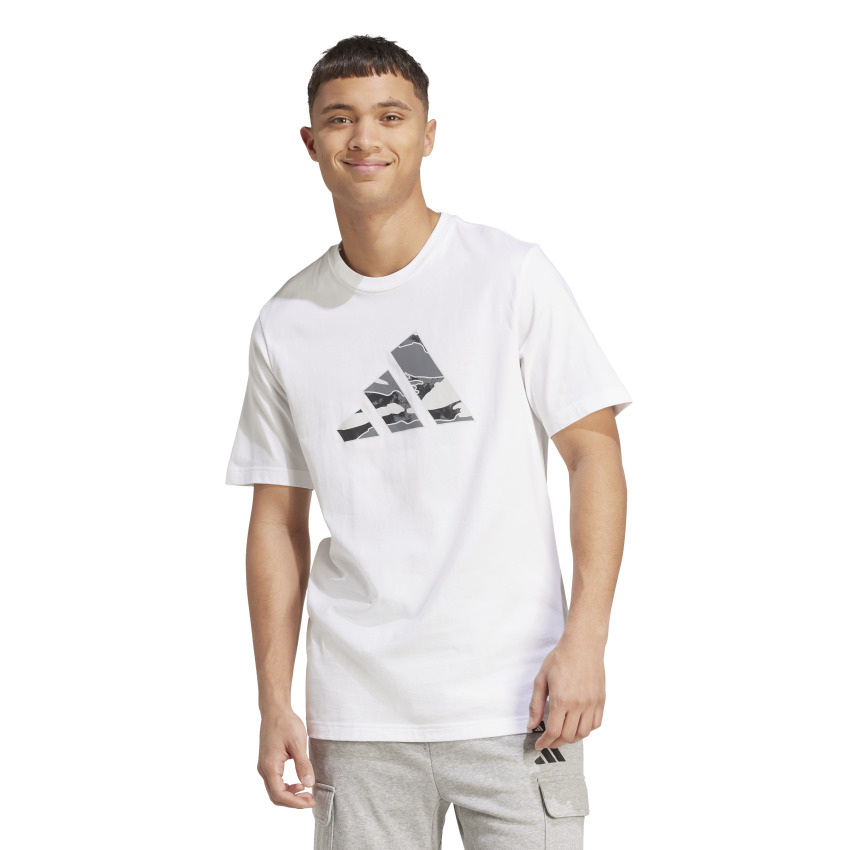 Adidas M Camo Logo T BEYAZ Erkek Tshirt - 1