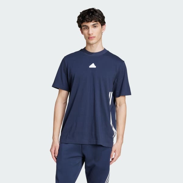 Adidas M FI 3S REG T LACİVERT Erkek Tshirt - 1