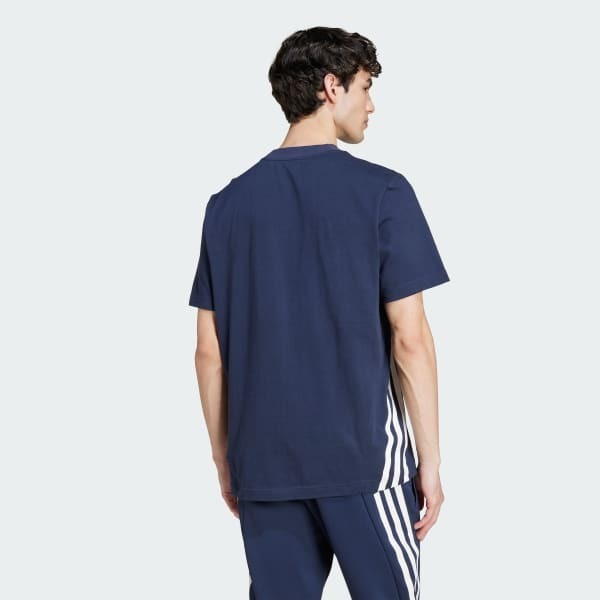Adidas M FI 3S REG T LACİVERT Erkek Tshirt - 2