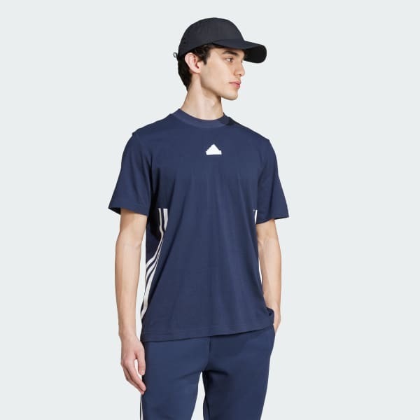 Adidas M FI 3S REG T LACİVERT Erkek Tshirt - 3