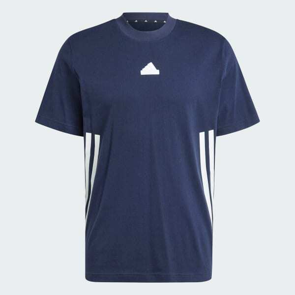Adidas M FI 3S REG T LACİVERT Erkek Tshirt - 4