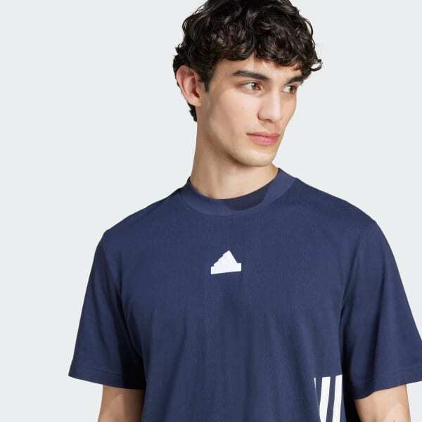 Adidas M FI 3S REG T LACİVERT Erkek Tshirt - 5