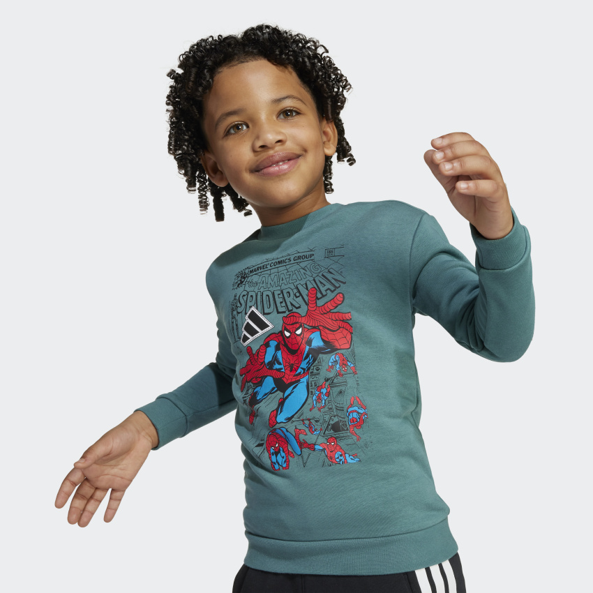 Adidas Marvel Spider Yeşil Çocuk Eşofman Takımı - 8