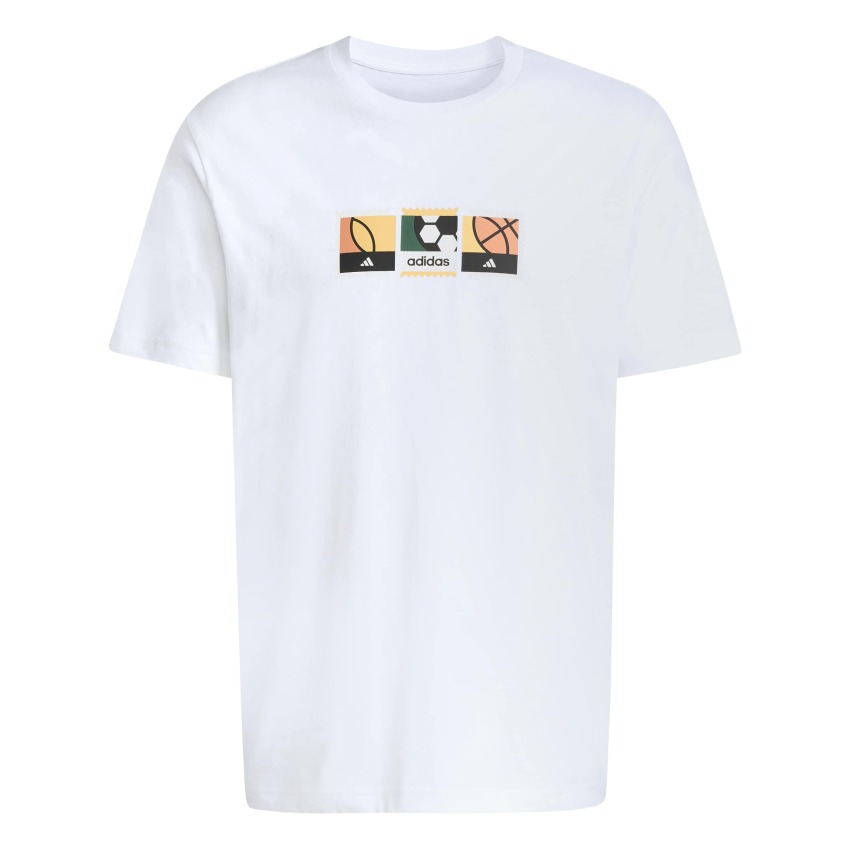 Adidas Memories Of Sport Stamps Graphic Beyaz Erkek Tshirt - 1
